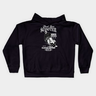 55 SCOOTER RACING Kids Hoodie